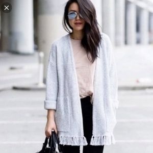 Madewell 100% cotton fringe cardigan